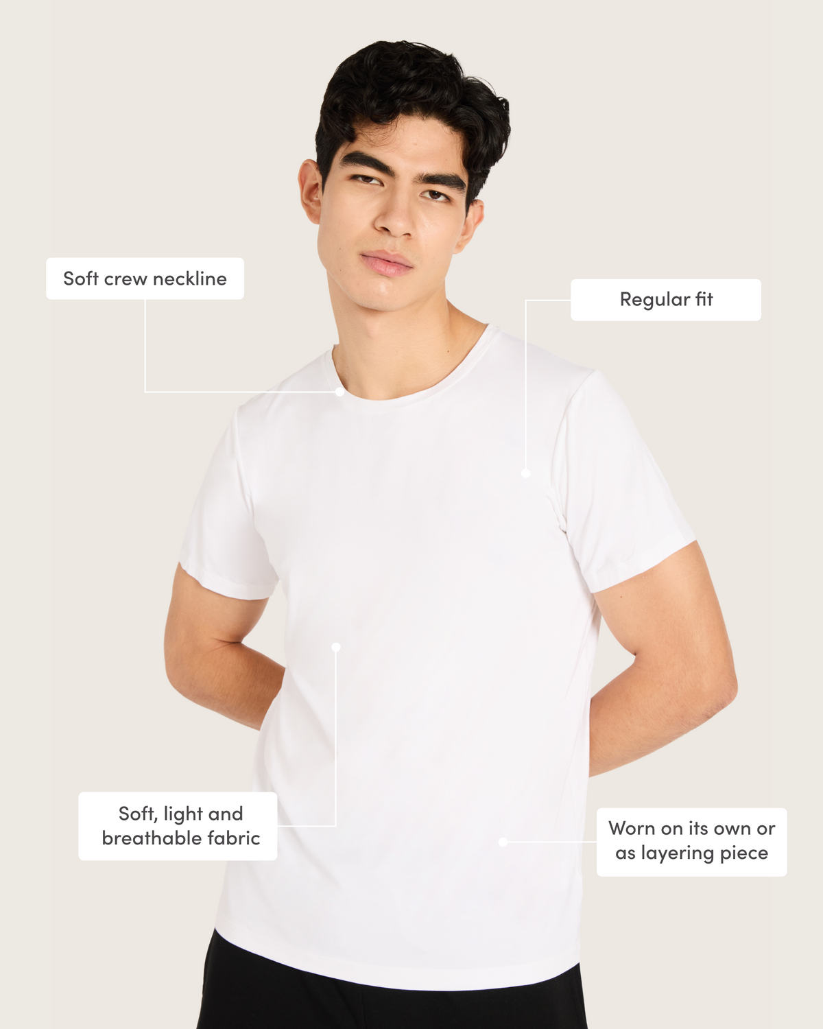 Men's Bamboo Everyday Essentials - White/Ash