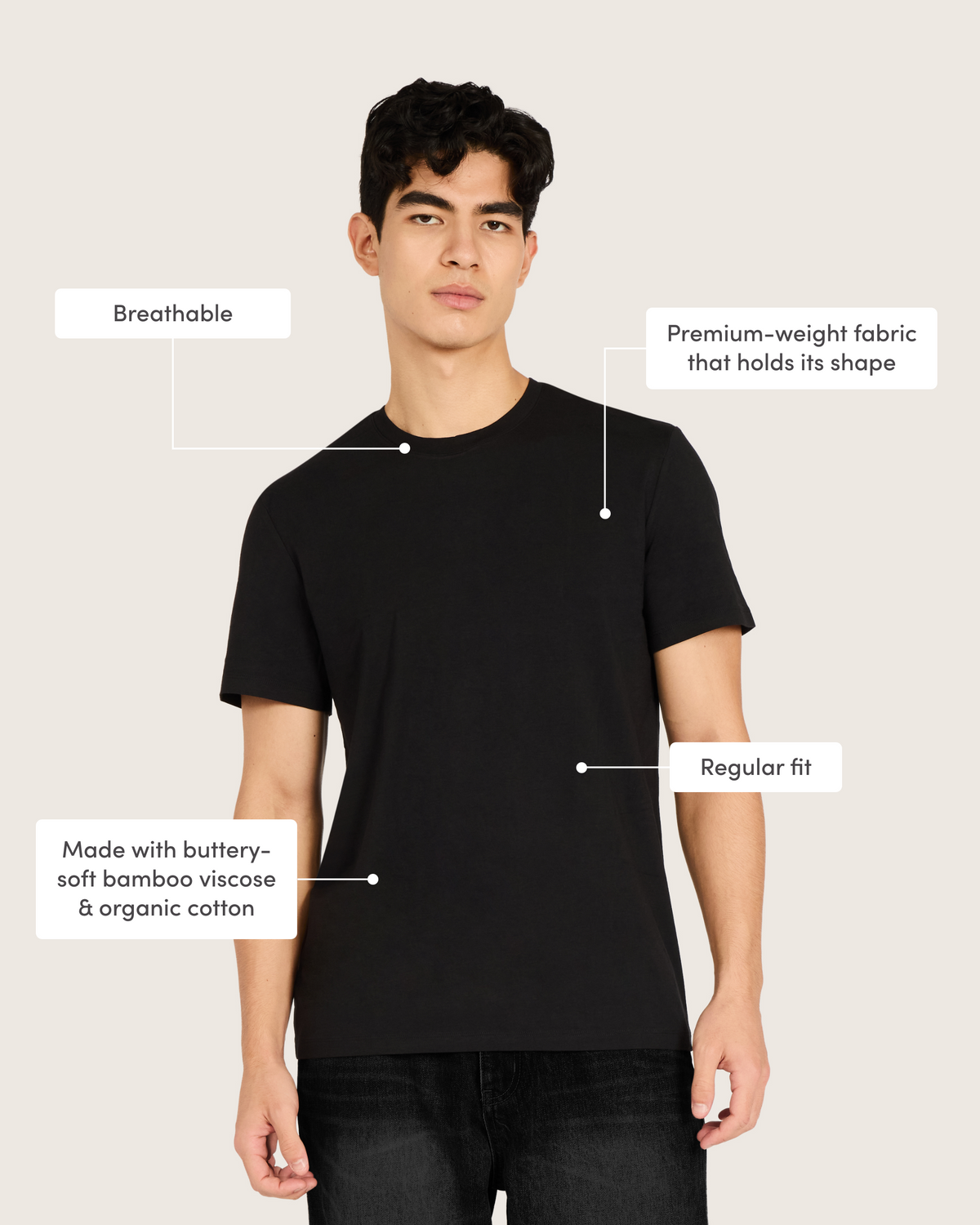 Men's Bamboo Seamfree Essentials - Black