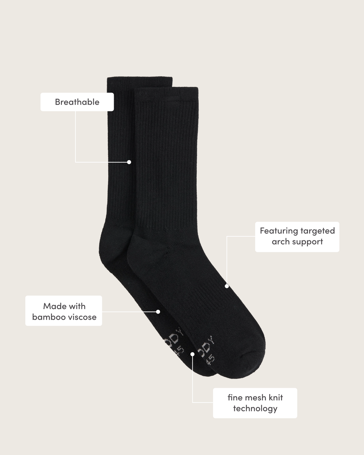 Men's Bamboo Seamfree Essentials - Black