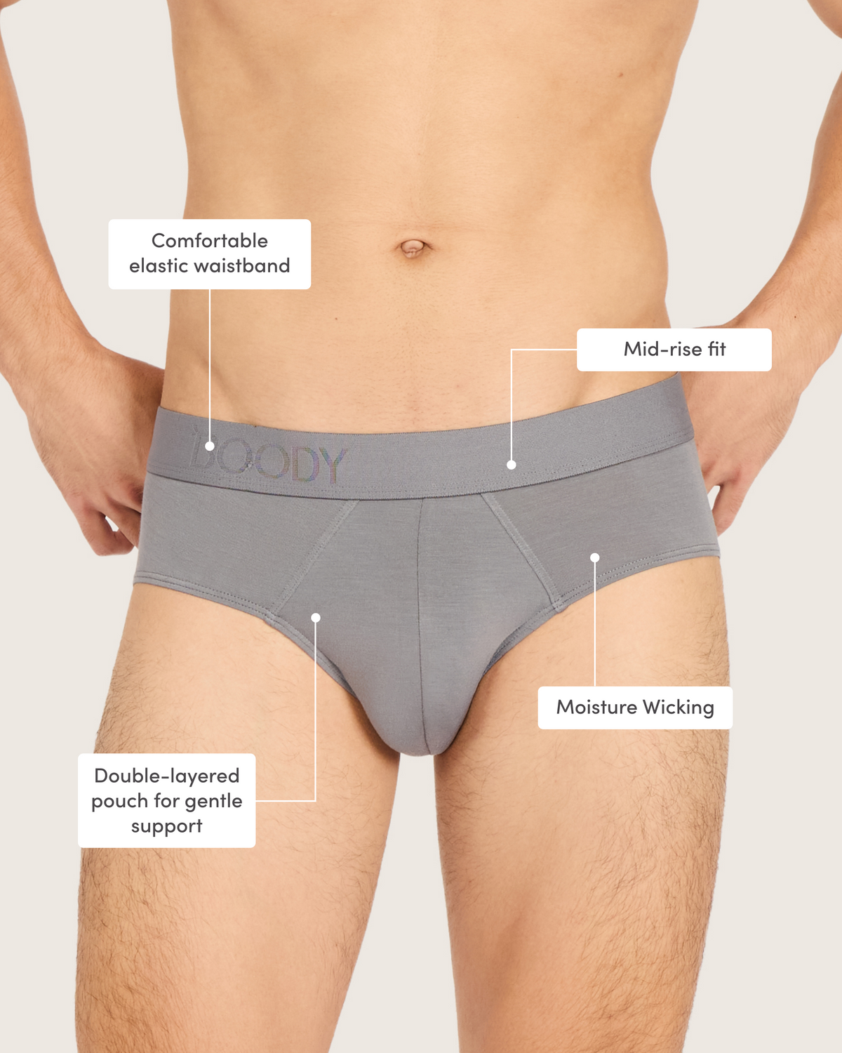 The Everyday Socks & Briefs Pack - Ash/White