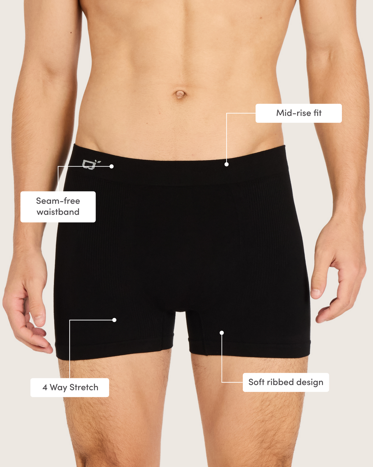Men's Bamboo Seamfree Essentials - Black