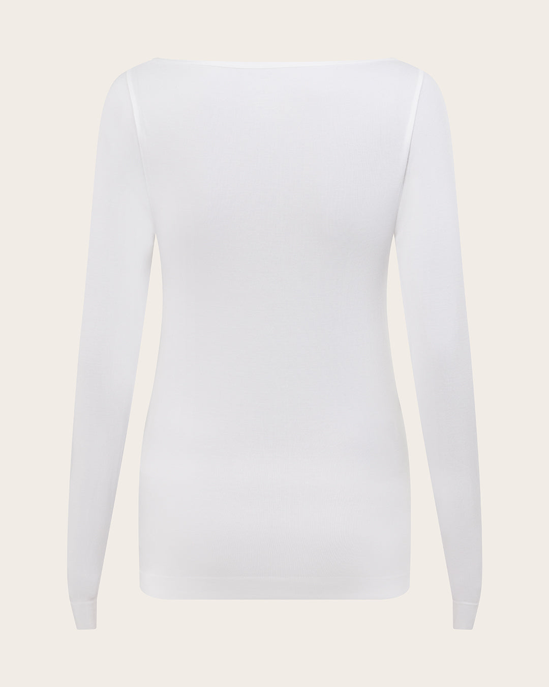 Base Layer Boatneck Long Sleeve Top - White
