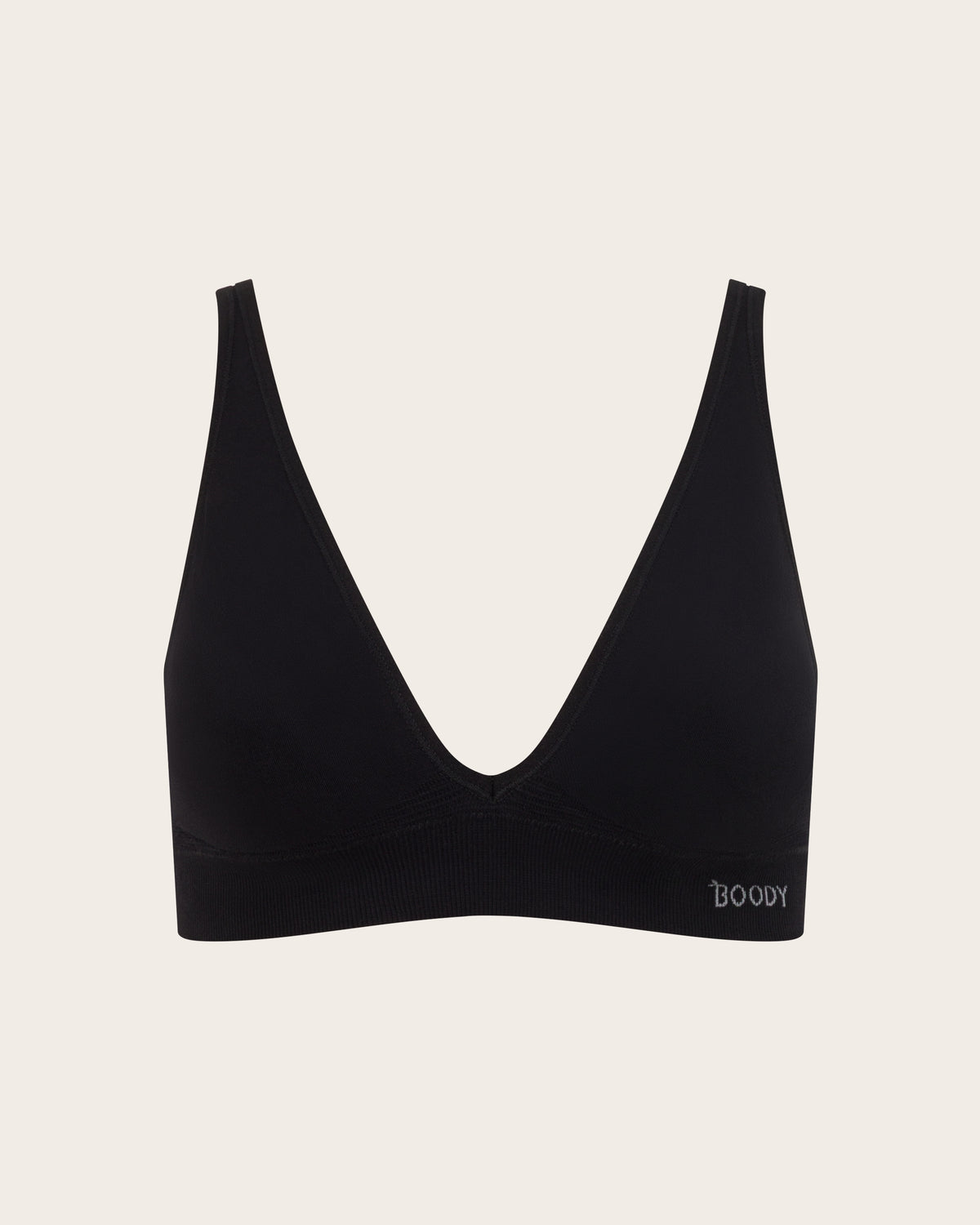 Wireless Plunge Bralette - Black