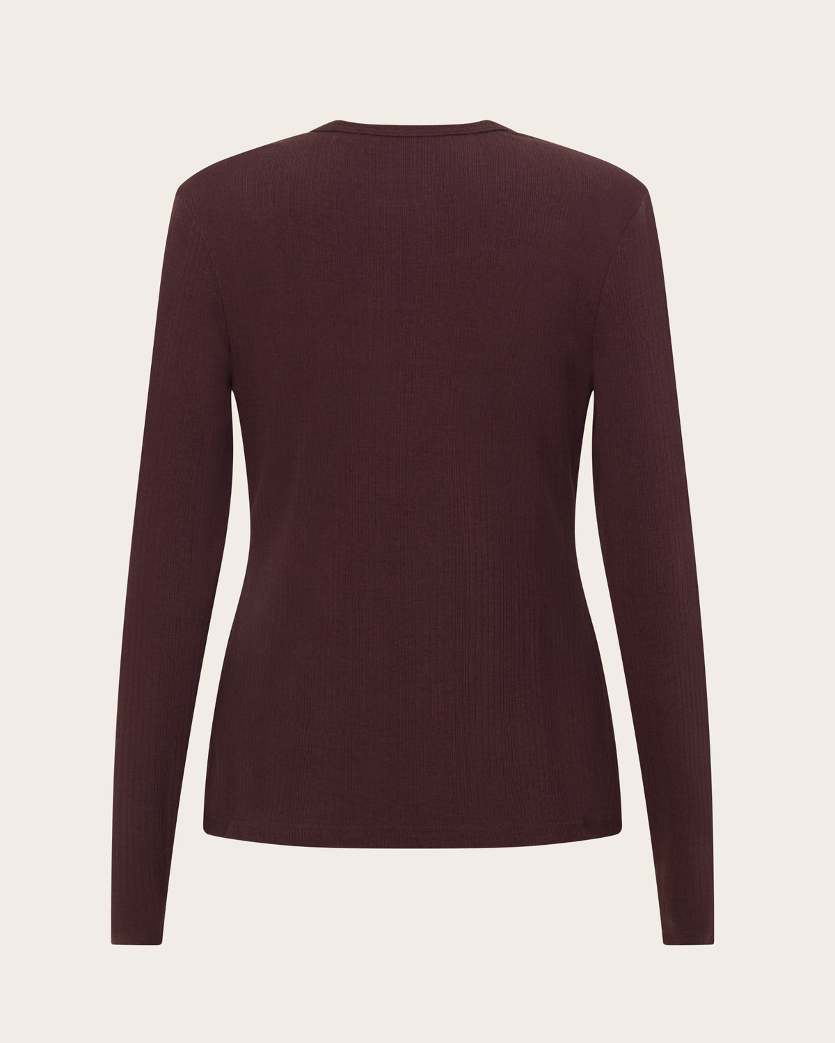Long Sleeve Henley Top - Mulberry