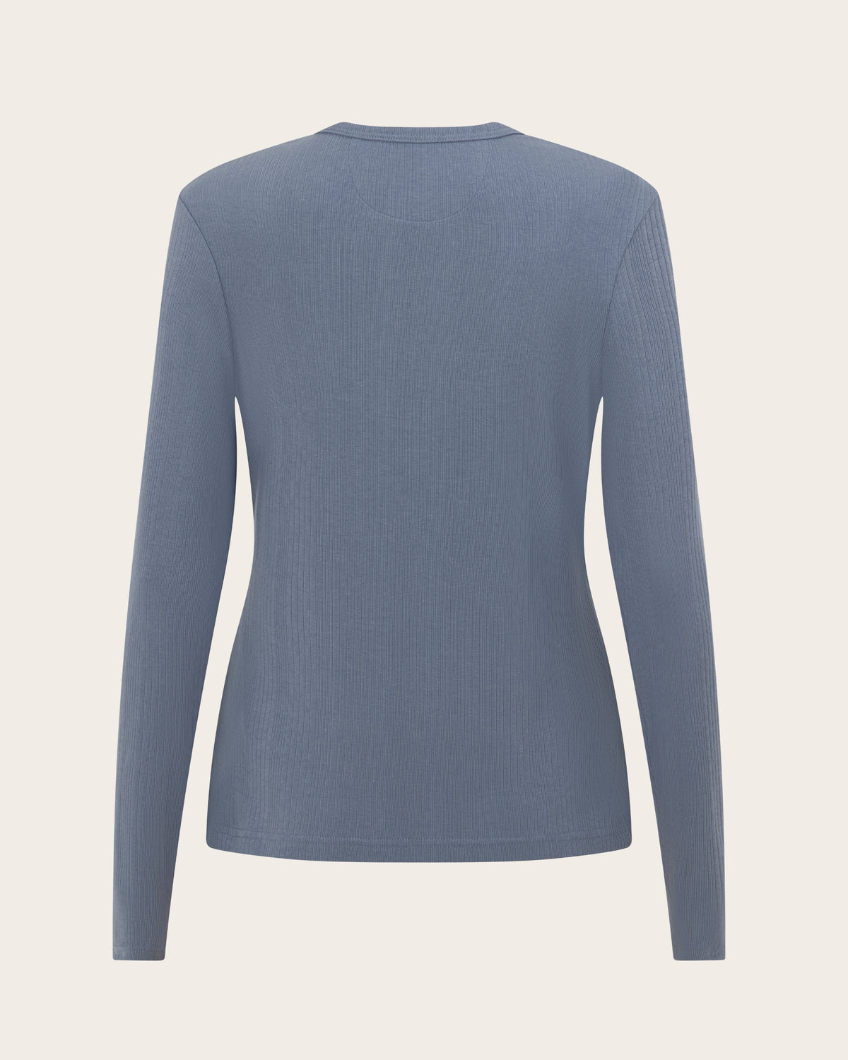 Long Sleeve Henley Top - Steel Blue