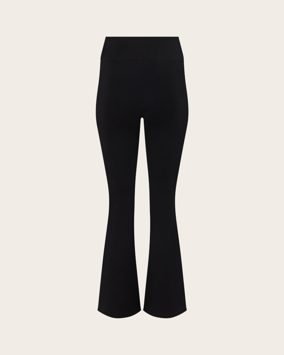 High Waist Flare Pants - Short - Black