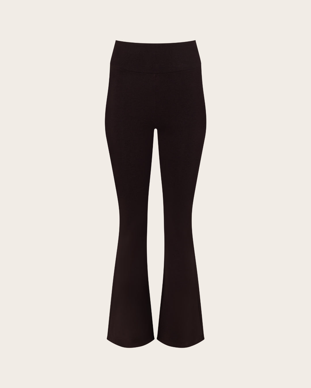 High Waist Flare Pants - Short - Carob