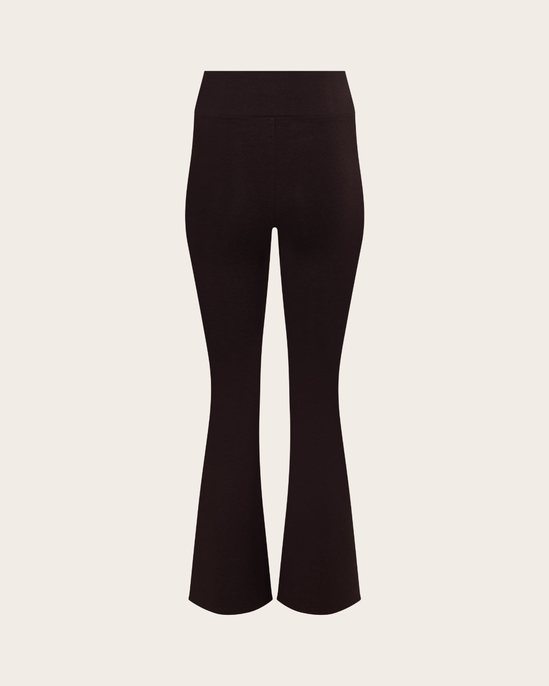 High Waist Flare Pants - Short - Carob