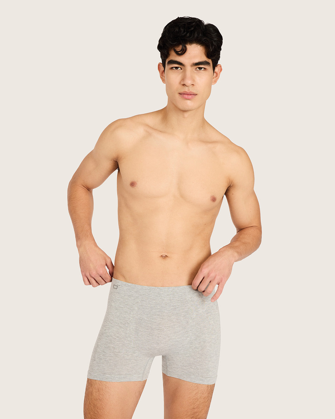 Men's Seamfree Boxer Briefs - Light Grey Marl