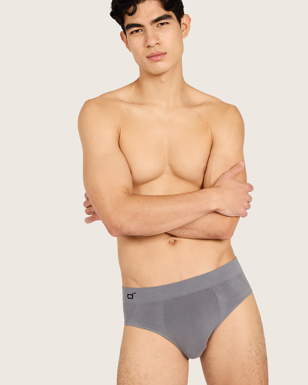 Men's Seamfree Briefs - Charcoal