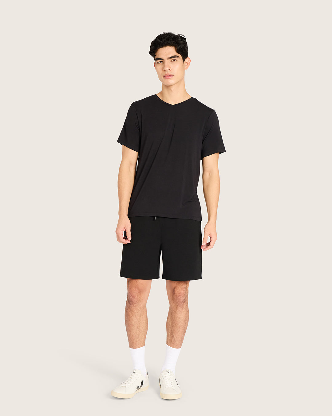 Men's Base Layer V-Neck T-Shirt - Black