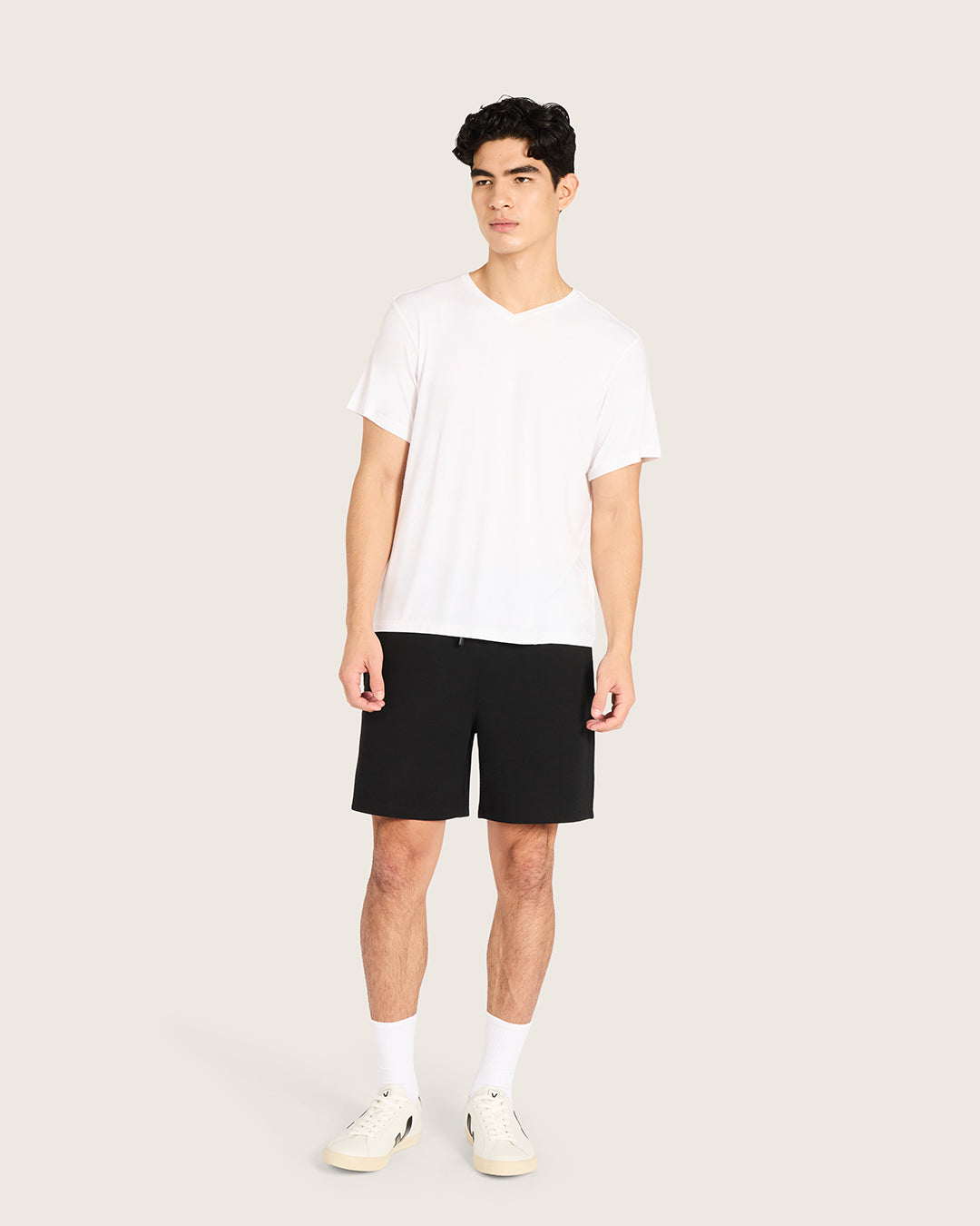 Men's Base Layer V-Neck T-Shirt - White