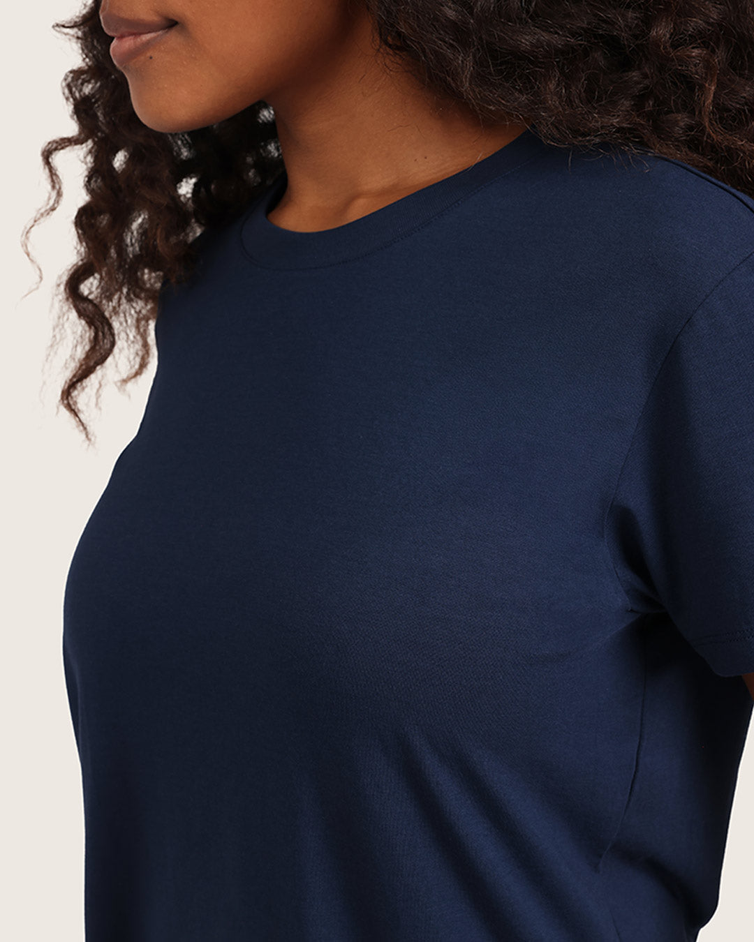 Women's Classic Crew Neck T-Shirt - Navy