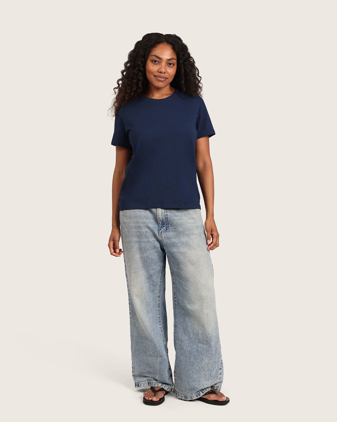 Women's Classic Crew Neck T-Shirt - Navy