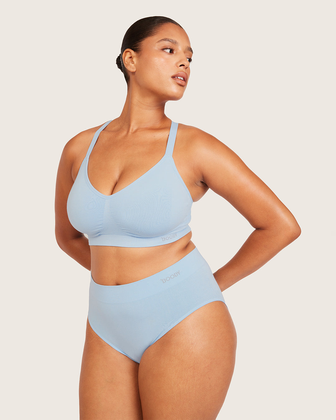 Wireless Full Bust T-Shirt Bra - Sky Blue