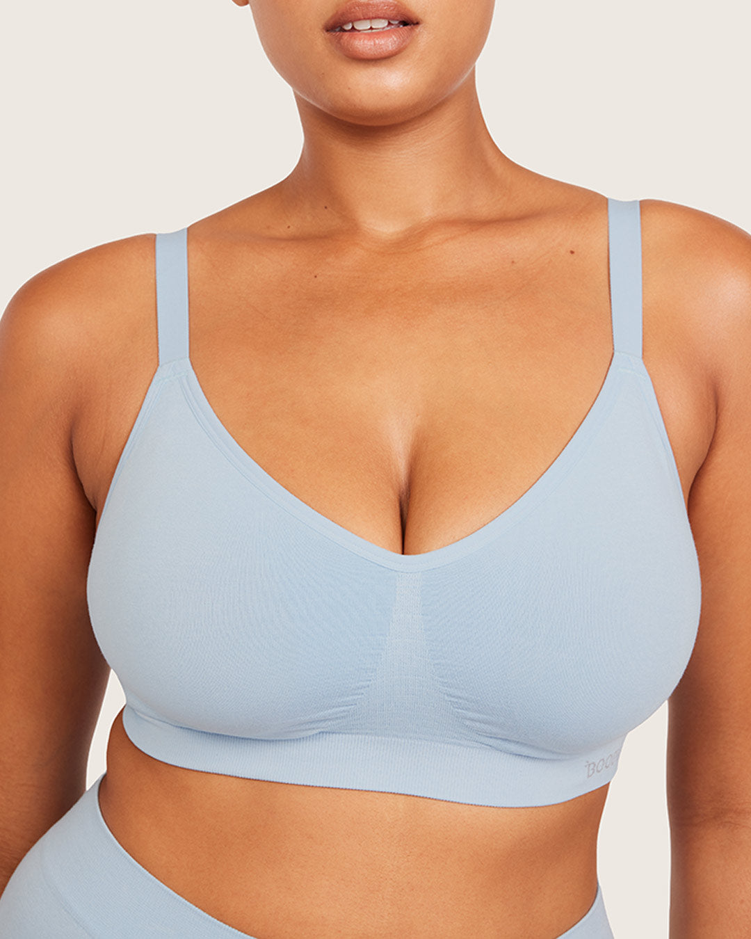 Wireless Full Bust T-Shirt Bra - Sky Blue
