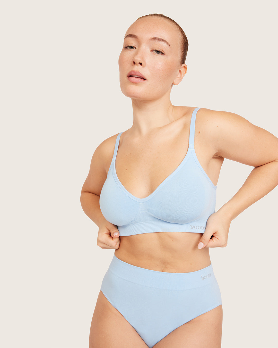 Wireless T-Shirt Bra - Sky Blue
