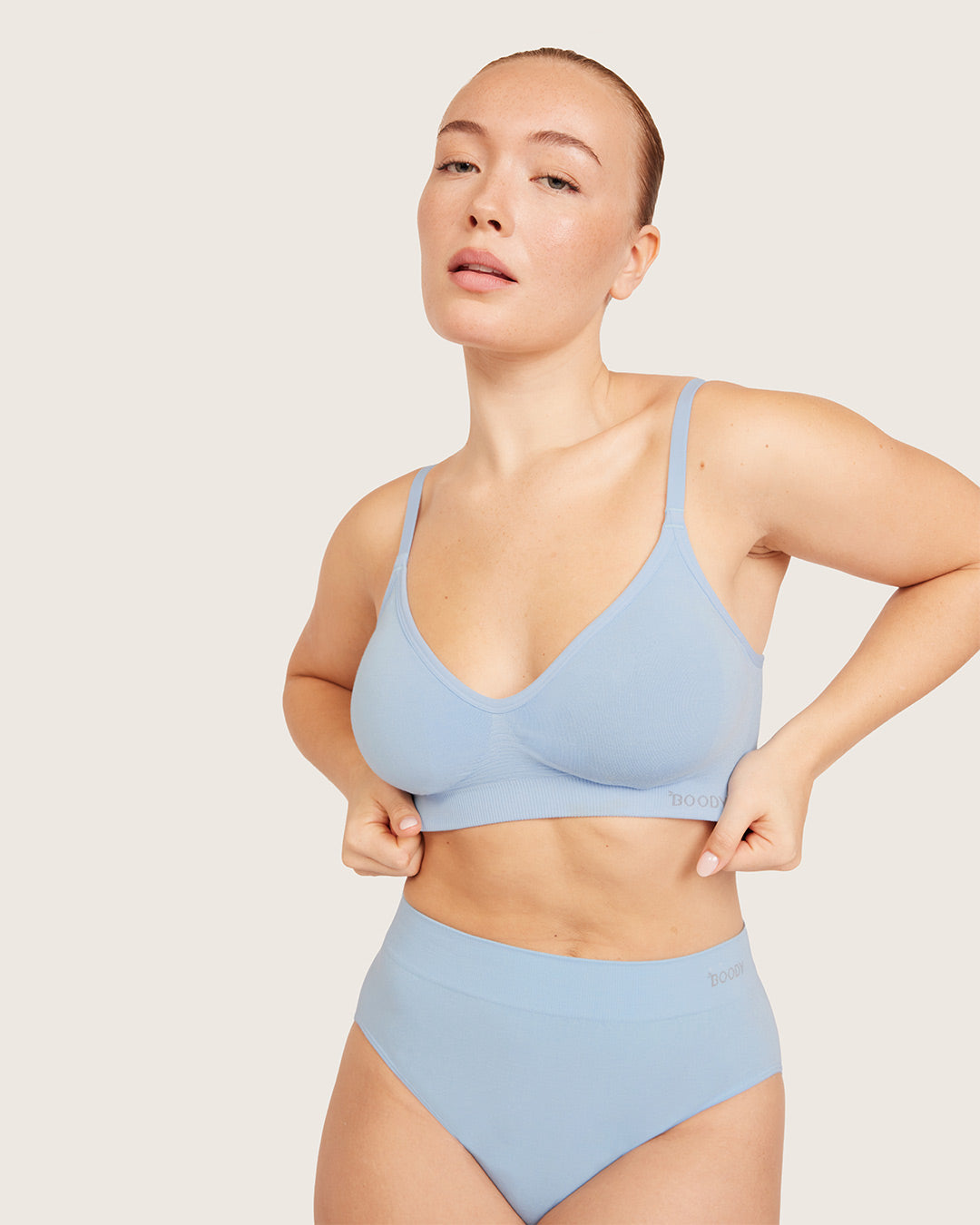 Wireless T-Shirt Bra - Sky Blue