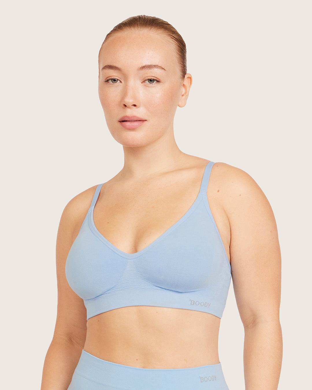 Wireless T-Shirt Bra - Sky Blue