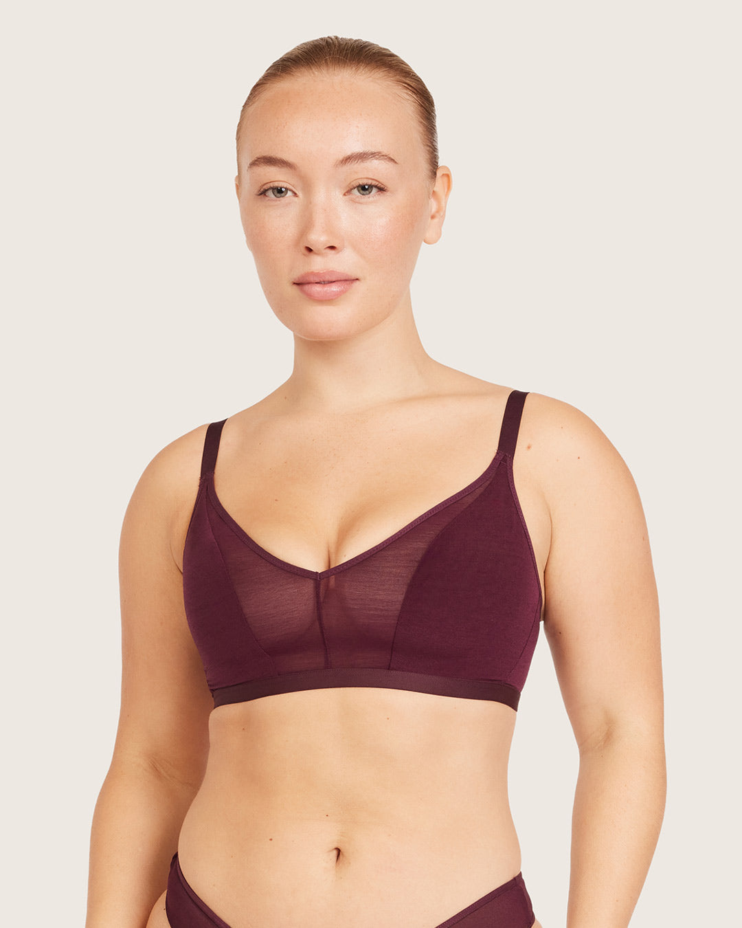 FreeMesh Crop Bralette - Fig