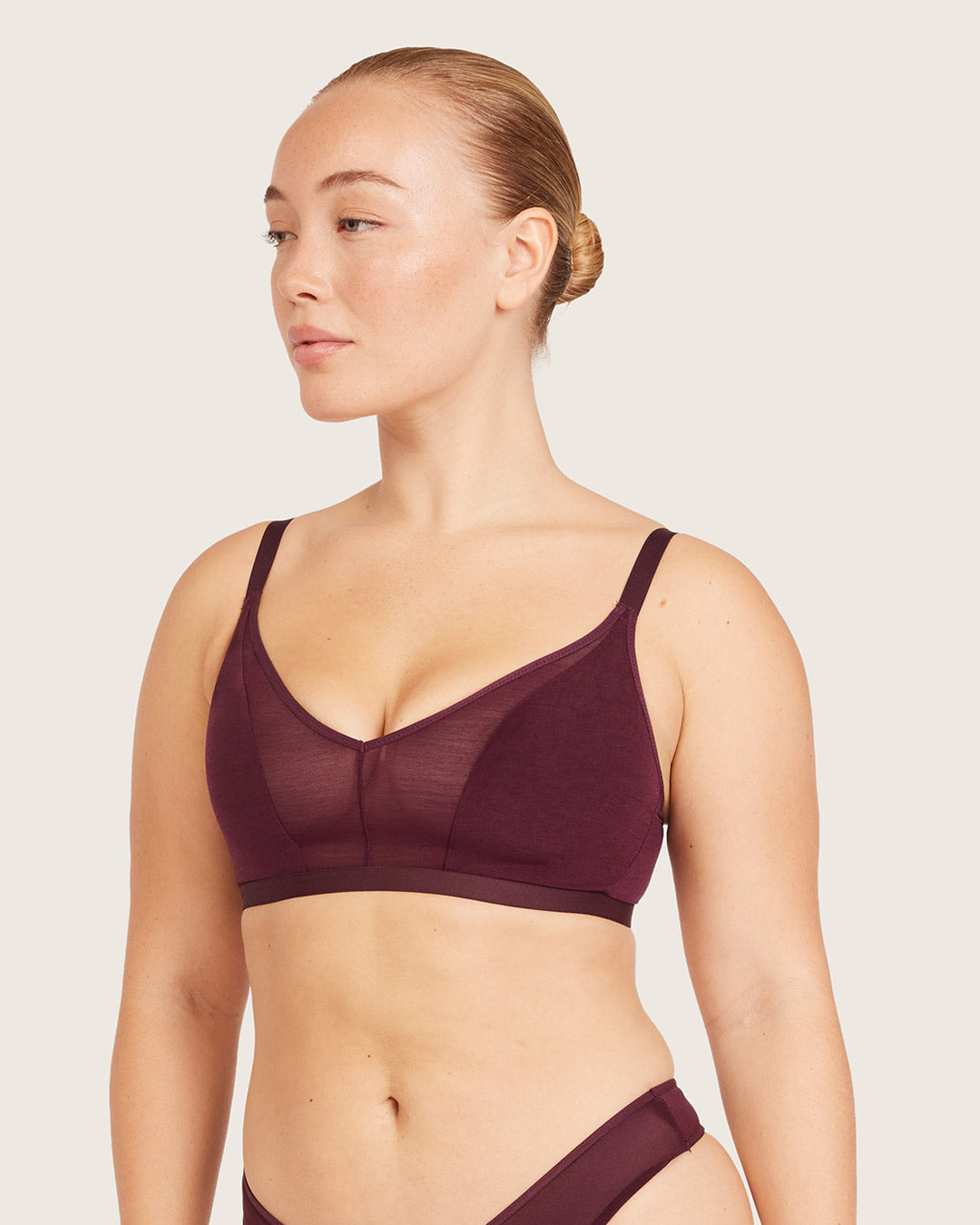 FreeMesh Crop Bralette - Fig