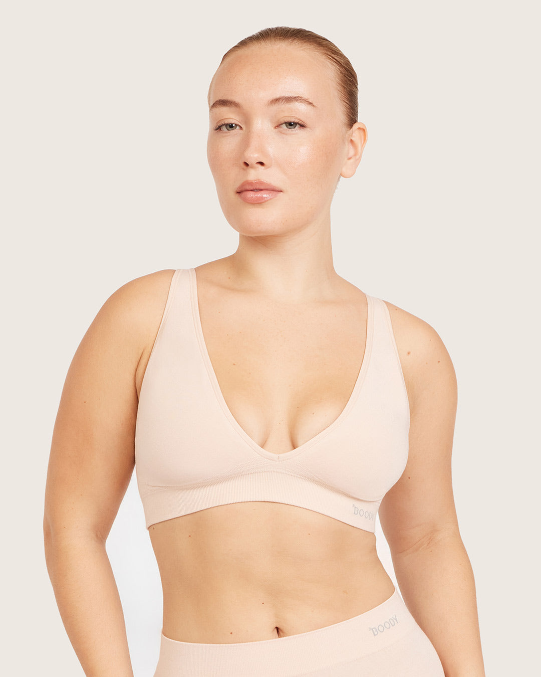 Wireless Plunge Bralette - Shell