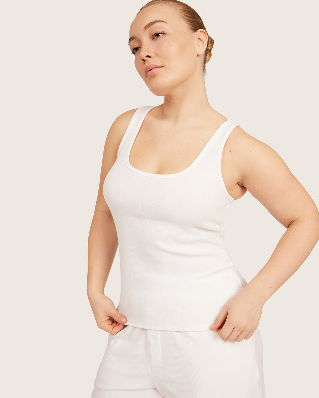 Lounge Tank Top - Chalk White