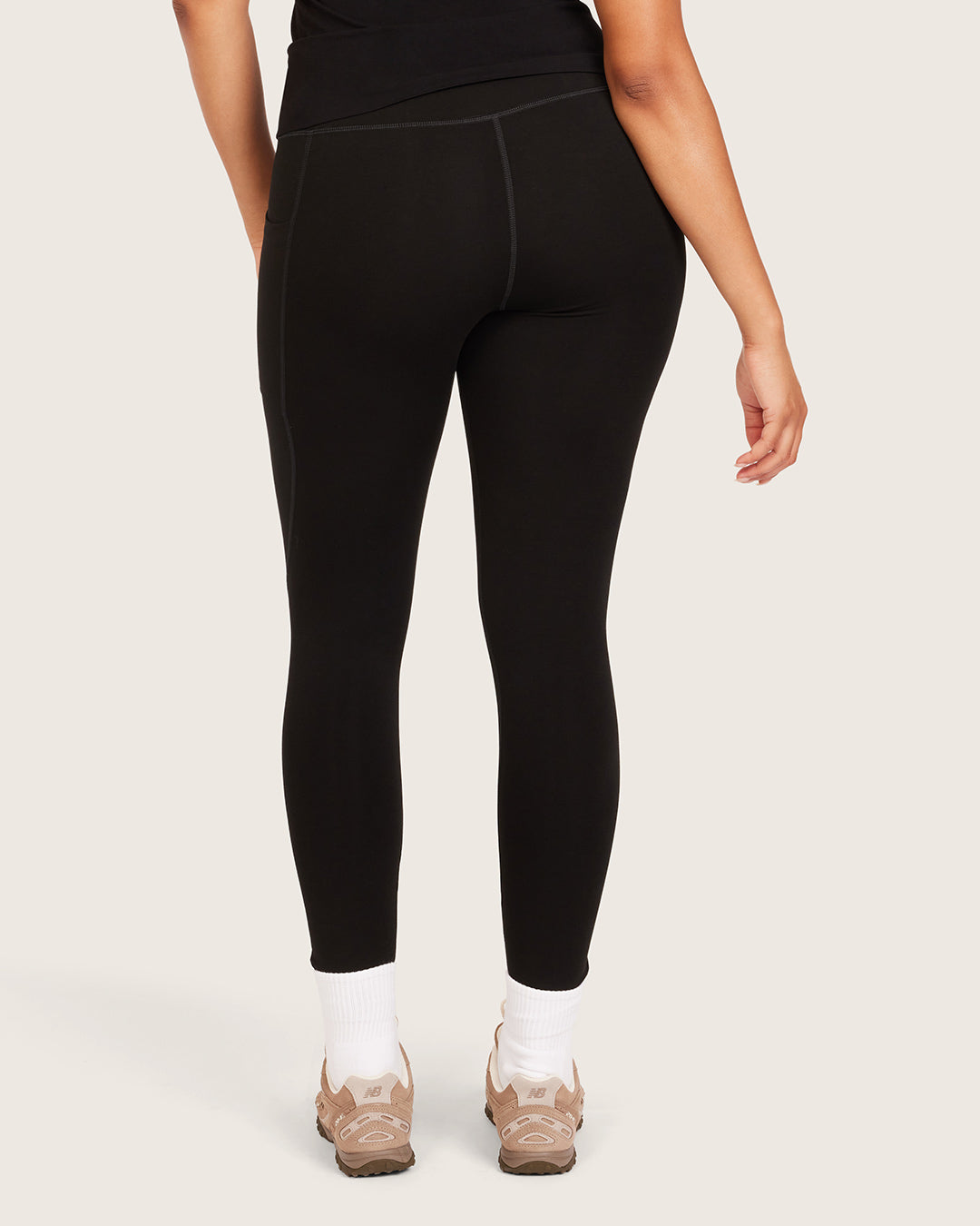 High Waist Leggings with Pocket - Black