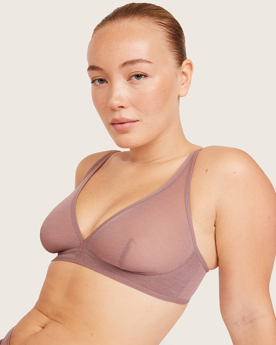 FreeMesh Plunge Bralette - Mauve