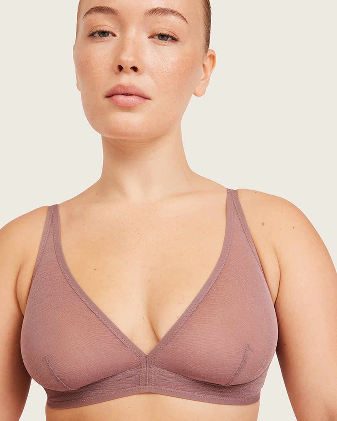 FreeMesh Plunge Bralette - Mauve