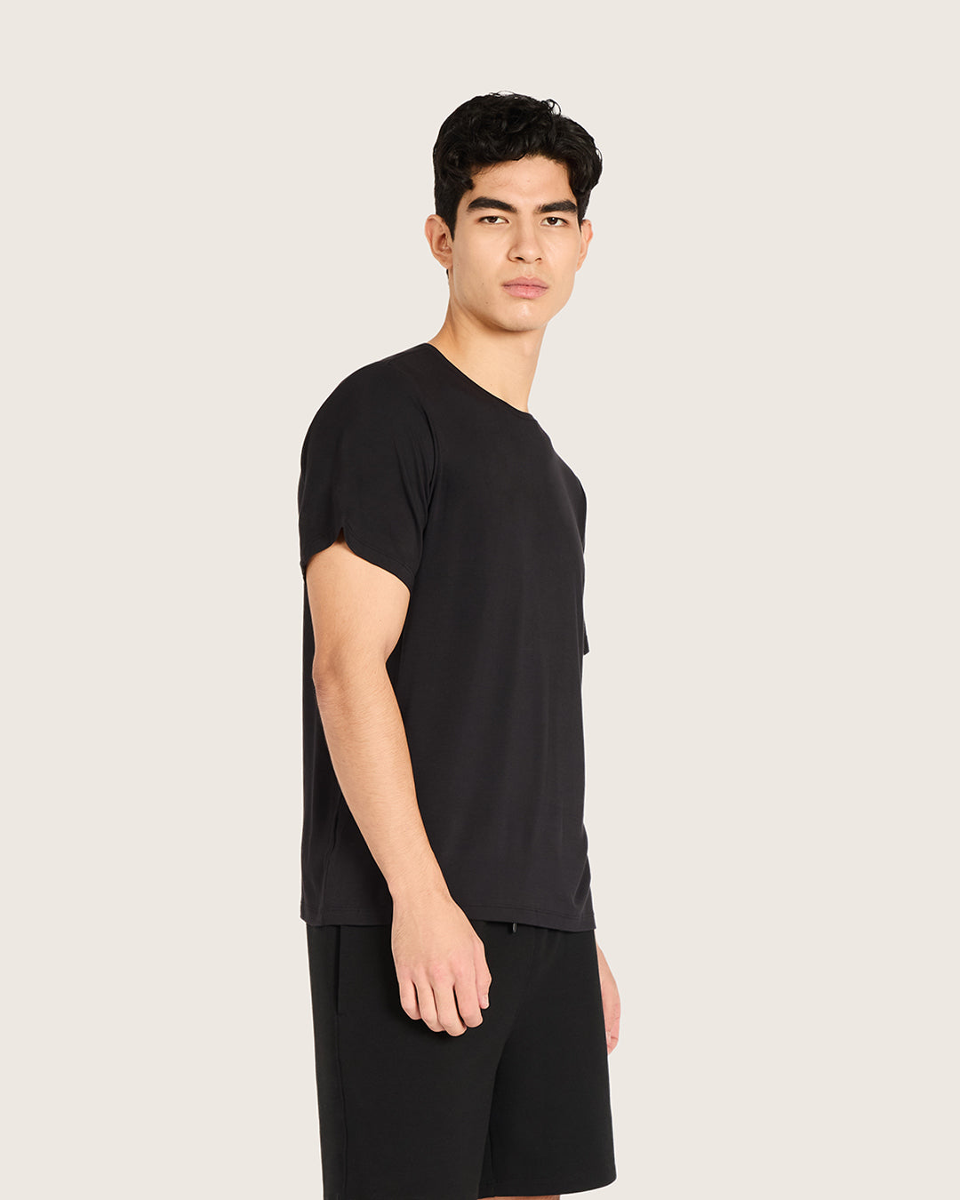 Men's Base Layer Crew Neck T-Shirt - Black