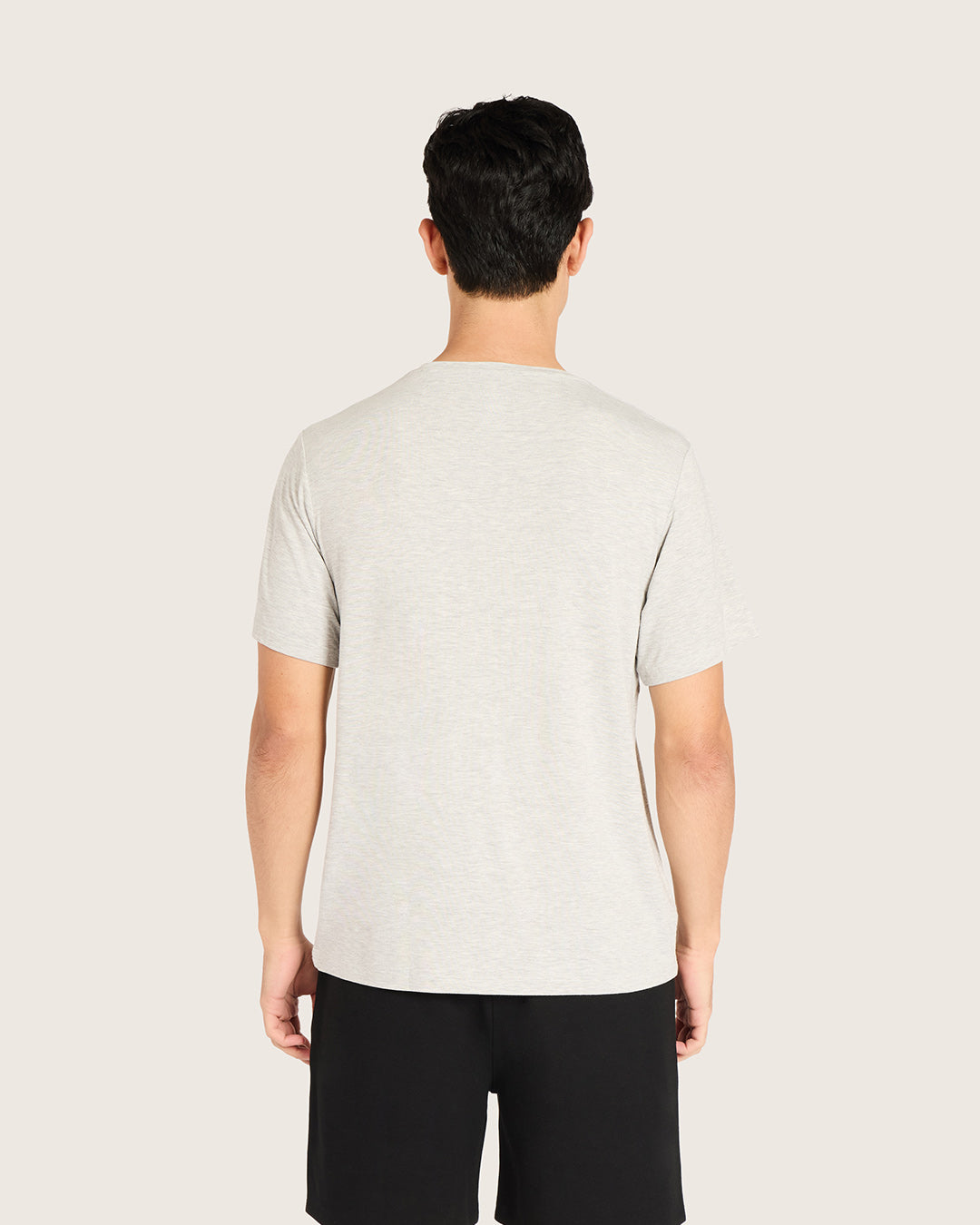 Men's Base Layer Crew Neck T-Shirt - Light Grey Marl