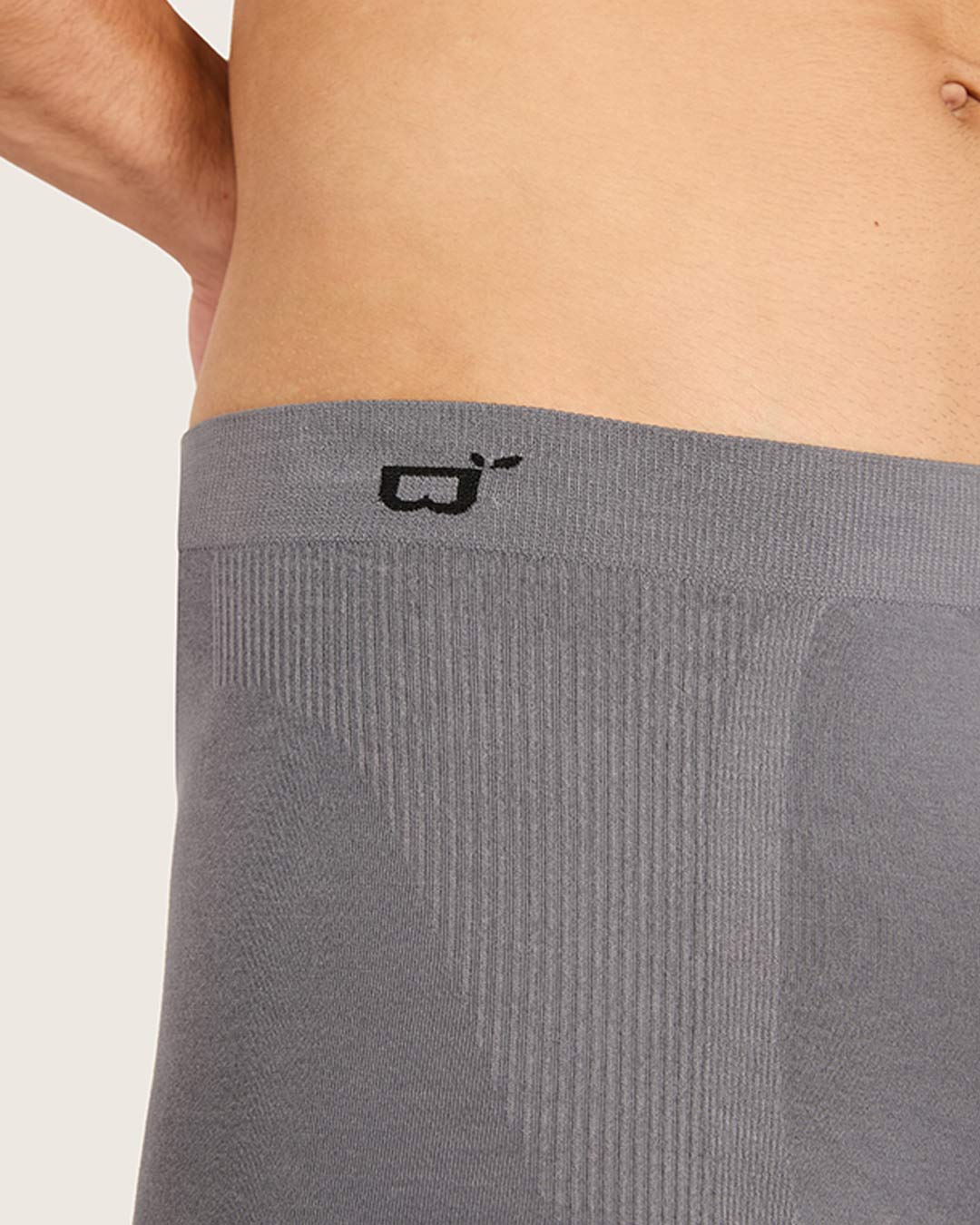 Men's Seamfree Mid-Length Boxer Briefs - Charcoal