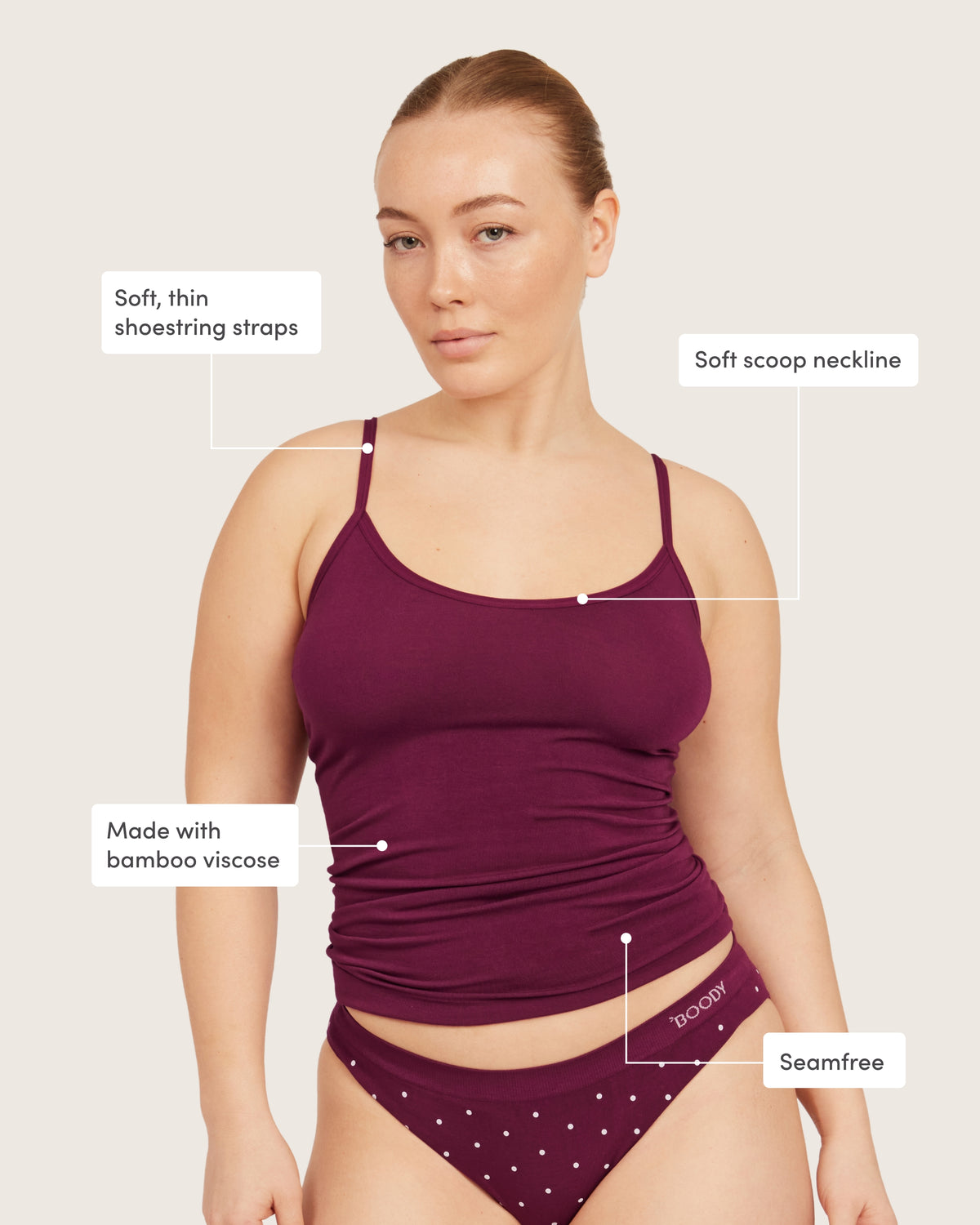 Base Layer Cami Top - BCAM Dark Pink