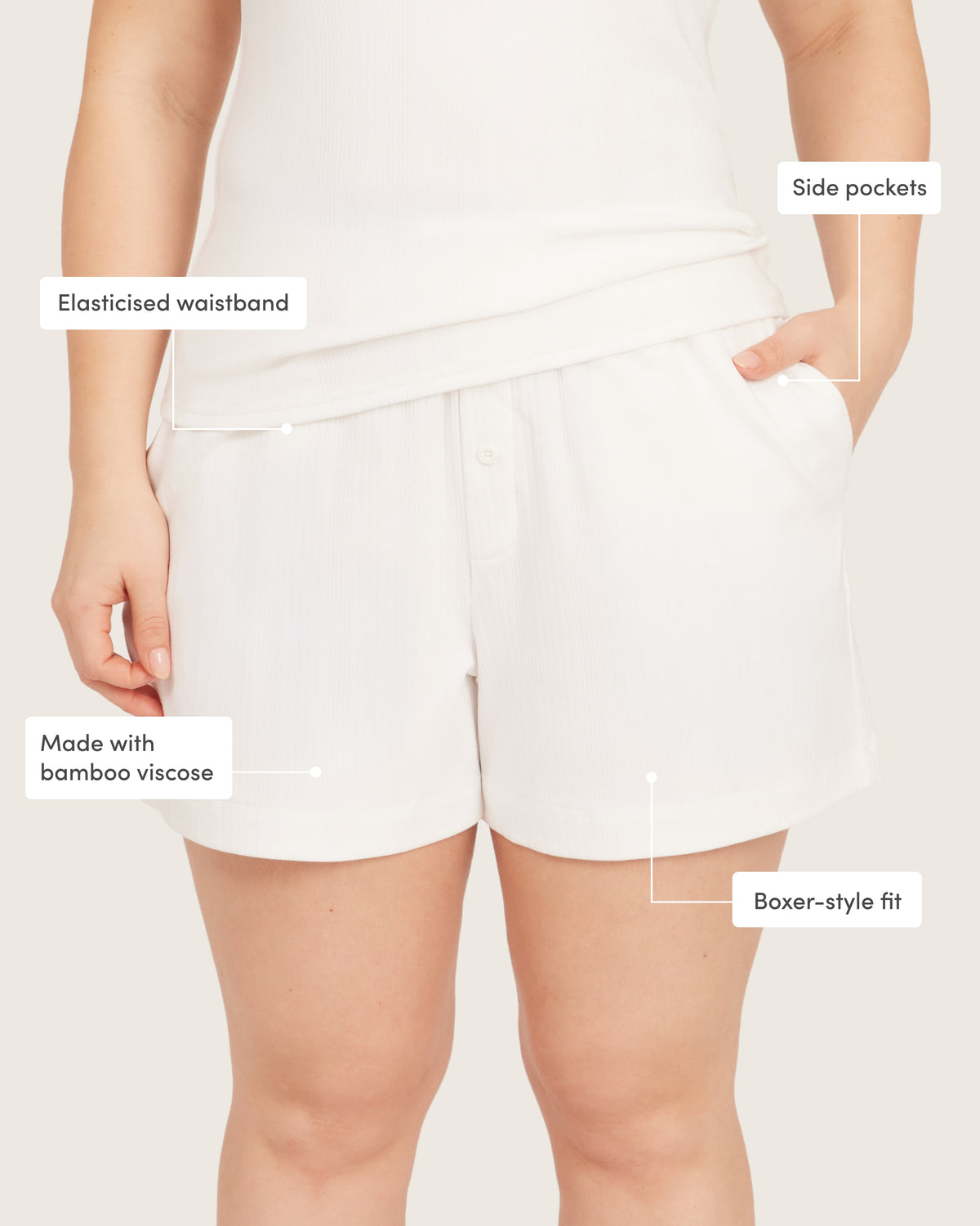 Lounge Shorts - Chalk White