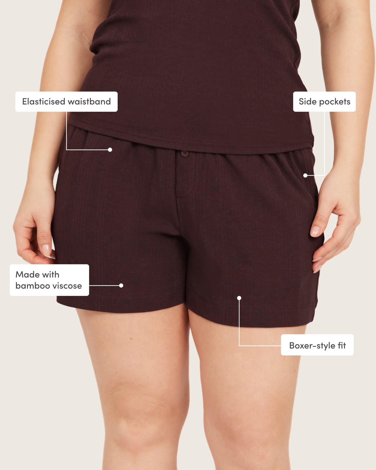 Lounge Shorts - Mulberry