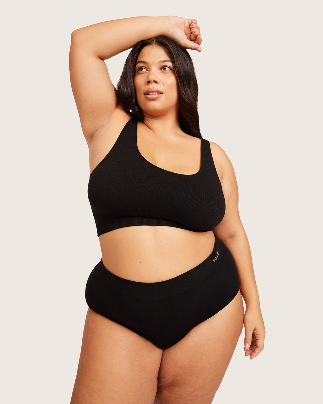 Ribbed Seamfree Crop - Black