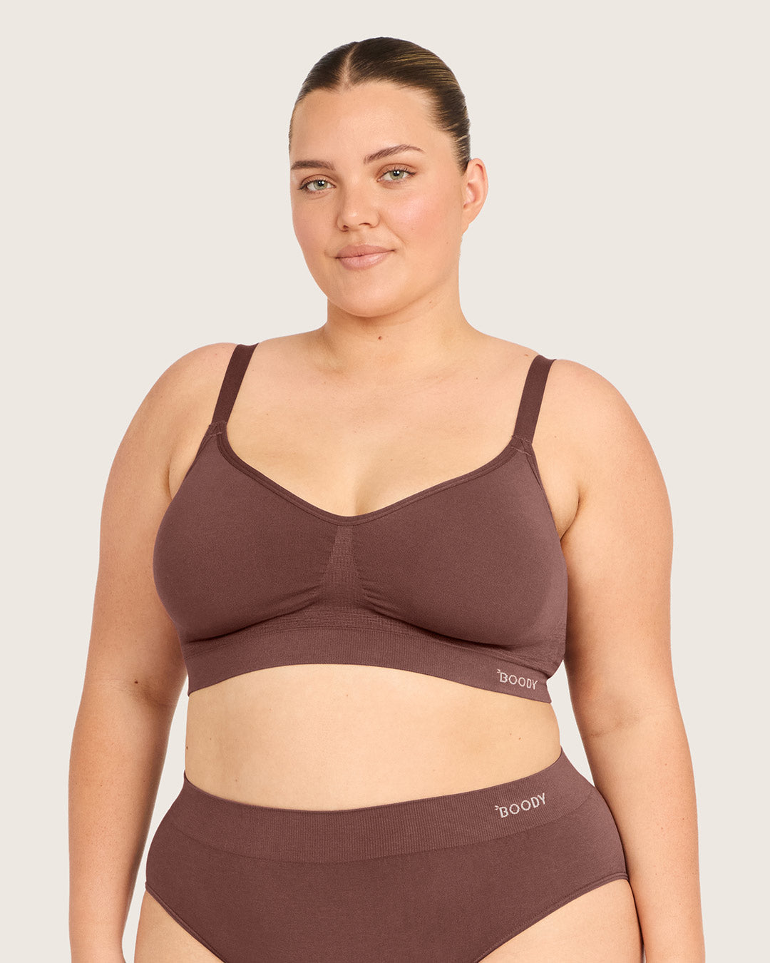 Wireless Full Bust T-Shirt Bra - Espresso