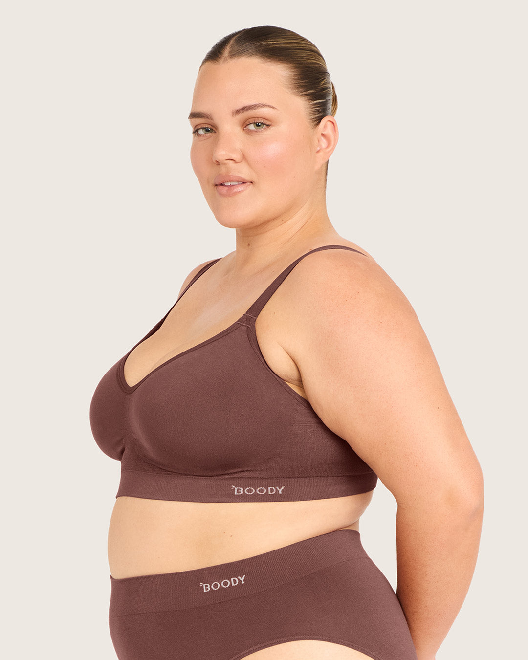 Wireless Full Bust T-Shirt Bra - Espresso