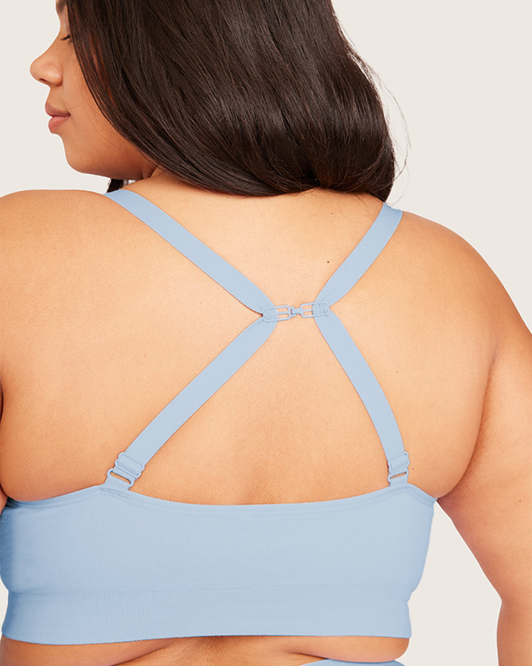 Wireless Full Bust T-Shirt Bra - Sky Blue