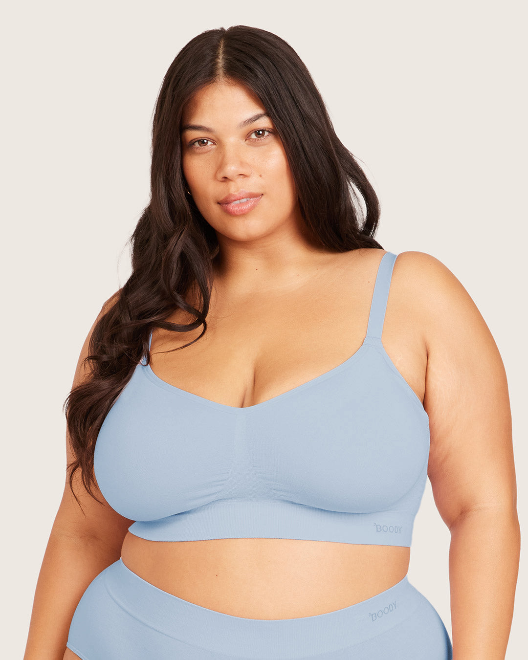Wireless Full Bust T-Shirt Bra - Sky Blue