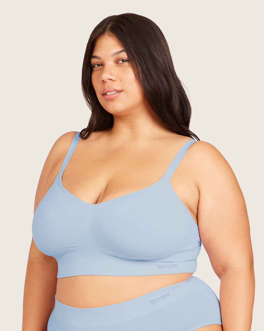Wireless Full Bust T-Shirt Bra - Sky Blue