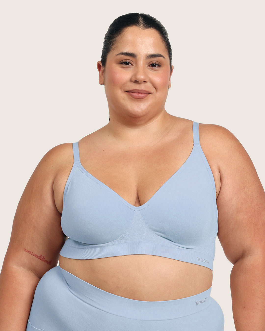 Wireless T-Shirt Bra - Sky Blue