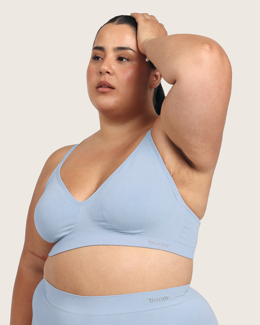 Wireless T-Shirt Bra - Sky Blue