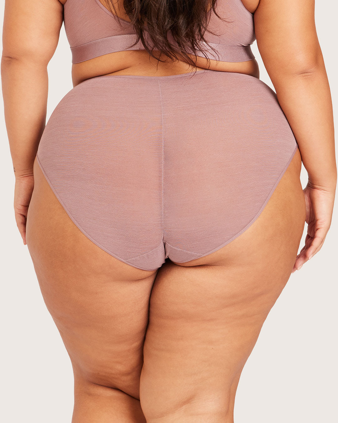 FreeMesh High-Cut Full Briefs - Mauve
