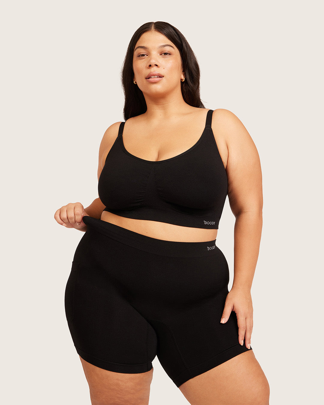 Seamfree Undershorts with Pocket 6" - Black
