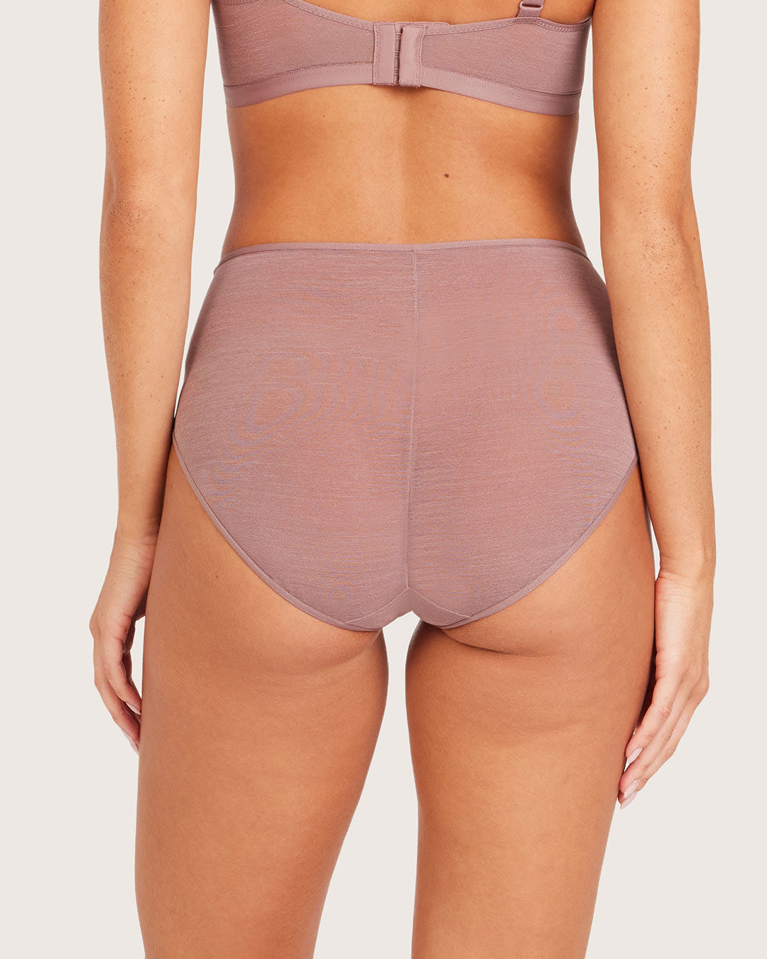 FreeMesh High-Cut Full Briefs - Mauve