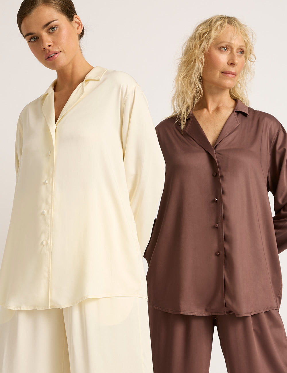 Vegan Silk Long Sleeve Shirt - Garnet