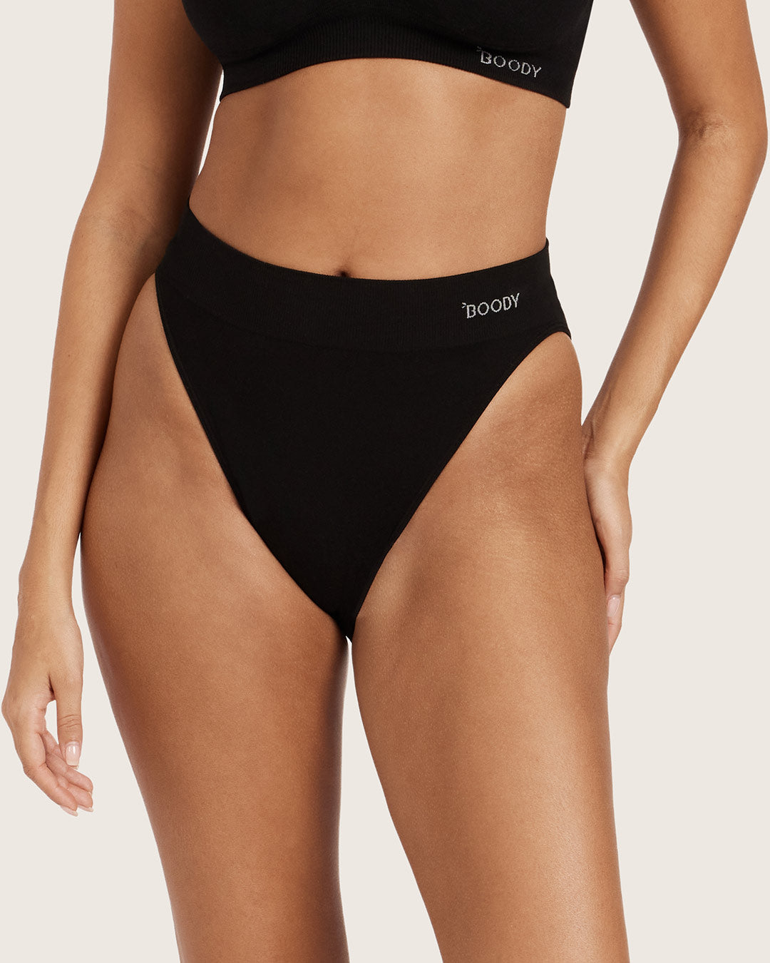 High Cut Full Briefs - Black