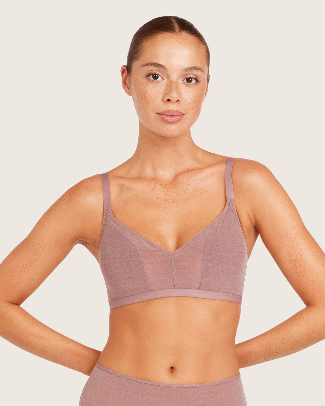 FreeMesh Crop Bralette - Mauve